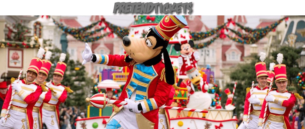 Disneyland Paris Goofy Christmas Parade – Pretend Tickets