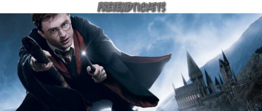 Harry Potter Flying Over Hogwarts