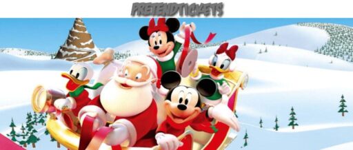 Mickey, Minnie, Donald, Daisy, Santa Christmas