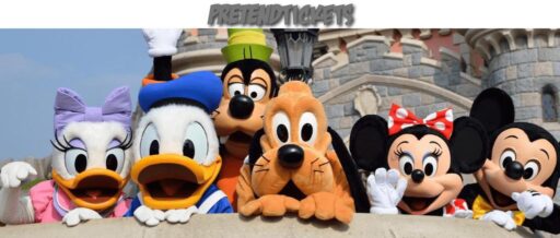Mickey, Minnie, Pluto, Goofy, Donald & Daisy