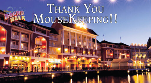 Boardwalk Inn Resort MouseKeeping Envelope
