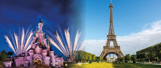 Disneyland Paris and Paris Eiffel Tower